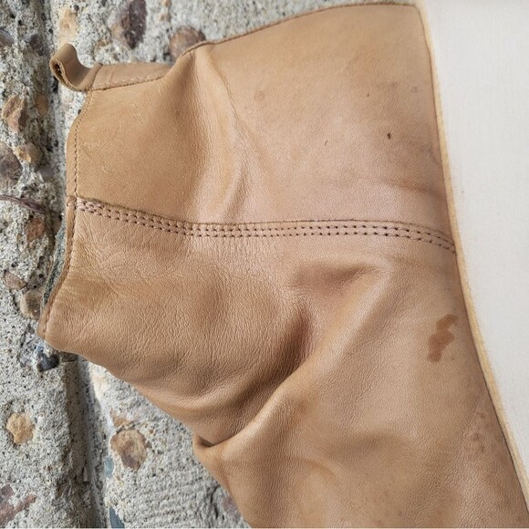 Piampiani Italian Leather Platform Wedge Boots Size 37 US 7 - Picture 6 of 9